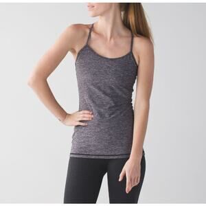 Ivivva by Lululemon Heather Gray Athletic Y Tank Big Girls 12 Slim Fit Racerback